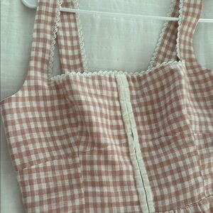 Gingham blush dress